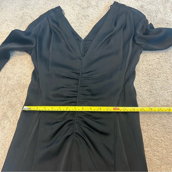 Zara Studio Collection limited edition black A-line V- neck pleated midi dress M - Picture 16 of 17